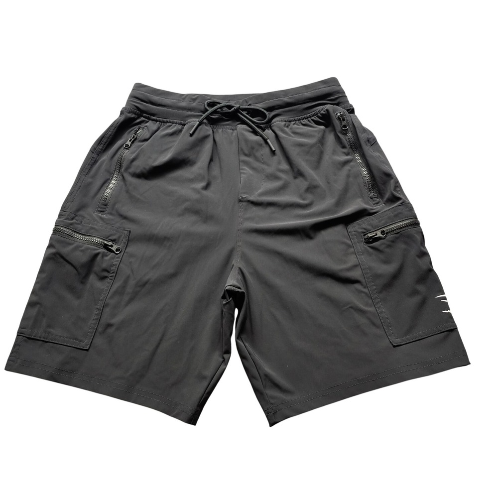 Gymshark Cargo Shorts Mens S Gray Athletic Gym Training Utility Zipper Pocket